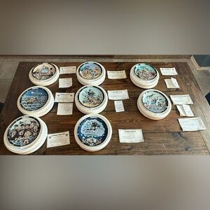 8 Oakland Raiders “The Ultimate Raiders Fan” Plate Set Gary Patterson Danbury